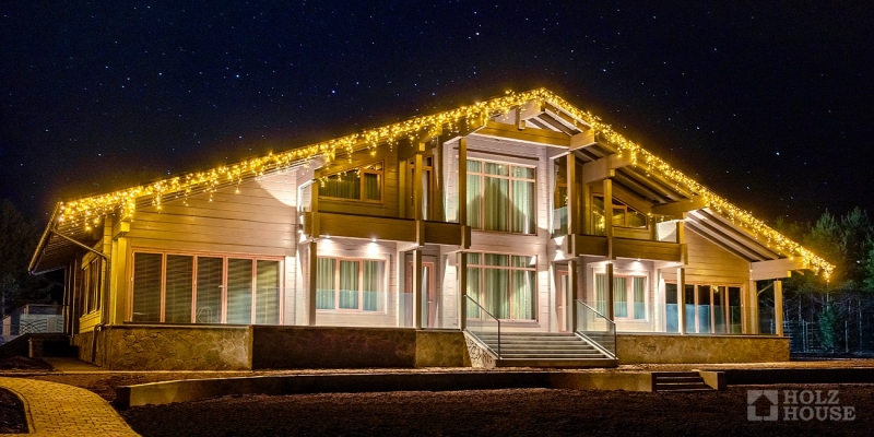 Изысканный двухэтажный дом из клееного бруса по проекту Австрия v3 - фото 20 на сайте Holz House